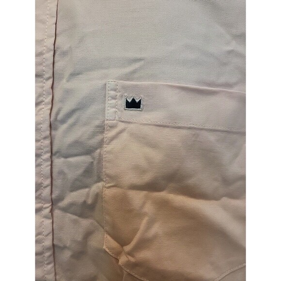 Crown & Ivy Men XL Button Down Peach Collar Long Sleeve Business Classic Fit - Picture 5 of 8